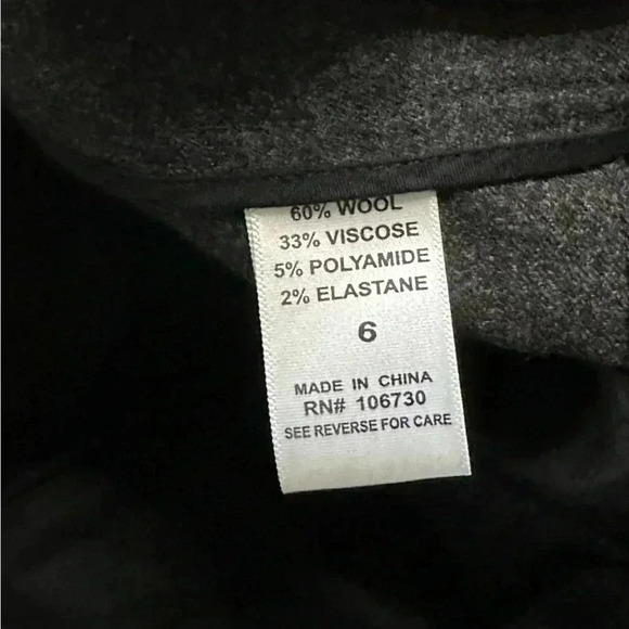 Vince Pants Womens 6 Wool Blend Wide Leg Cropped Capri Pleated cuffed pockets - Picture 6 of 6